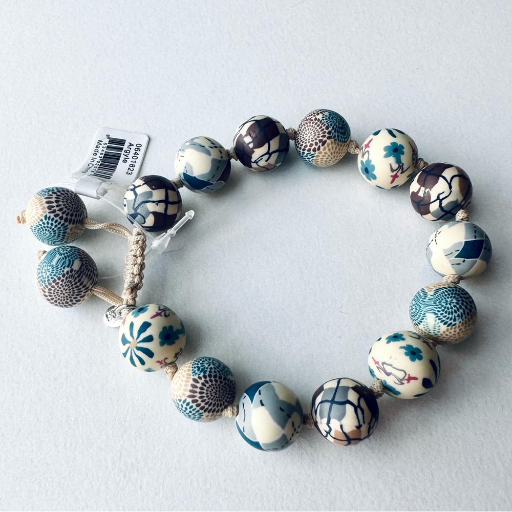 VivaBeads Chunky Tie Handmade Beads Bracelet NWT